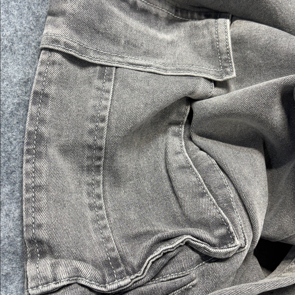 Tegias Gray stretchy large leg pocket jeans size 40 - Picture 6 of 10